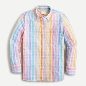 J. Crew Classic-fit Shirt in Rainbow Crinkle Gingham